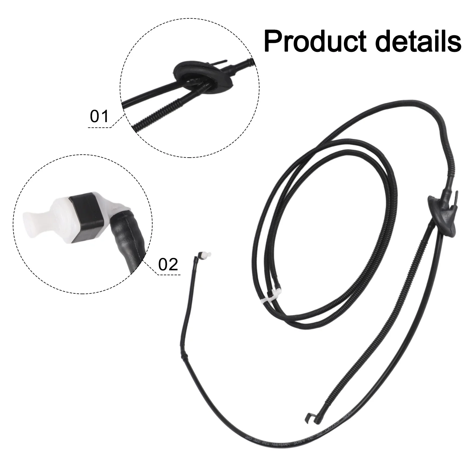 

Черный сменный шланг омывателя лобового стекла, шланг омывателя OEM 1J0955751D, высокая надежность, стабильные характеристики