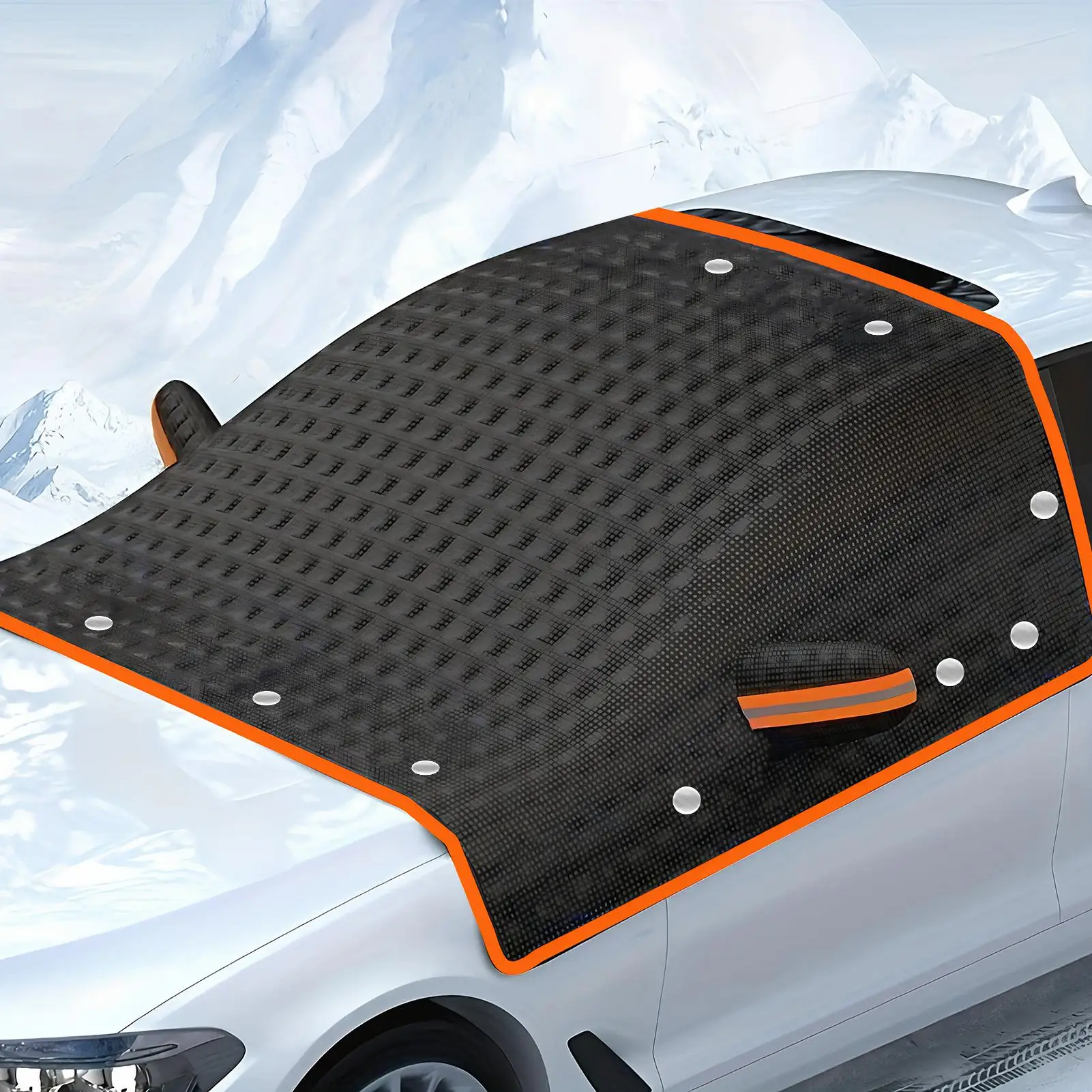 

Magnetic Windshield Cover Oxford Guard With Strap Car Windshield Cover For Snow For Automotive Outside Winter All Weather