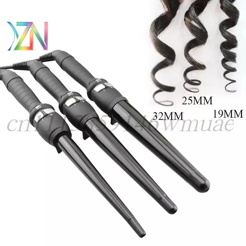 Conical curling iron large curls inward curls pear blossom perm bangs electric curling rod ceramic glaze hair protection 32mm la
