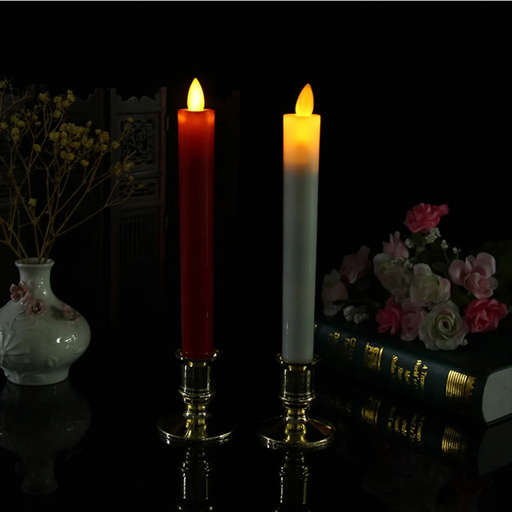 

2 Pairs Swing Candle Lights LED Electronic Candles Decorative Lamps Smokeless Long Battery Operated Parties