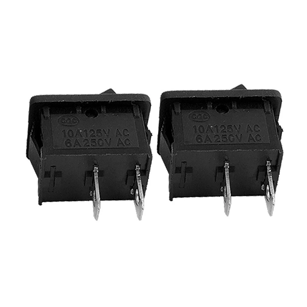 

5 Pcs Rocker Switch Electrical Circuit Push Button Boat Ship Type Round Toggle Black