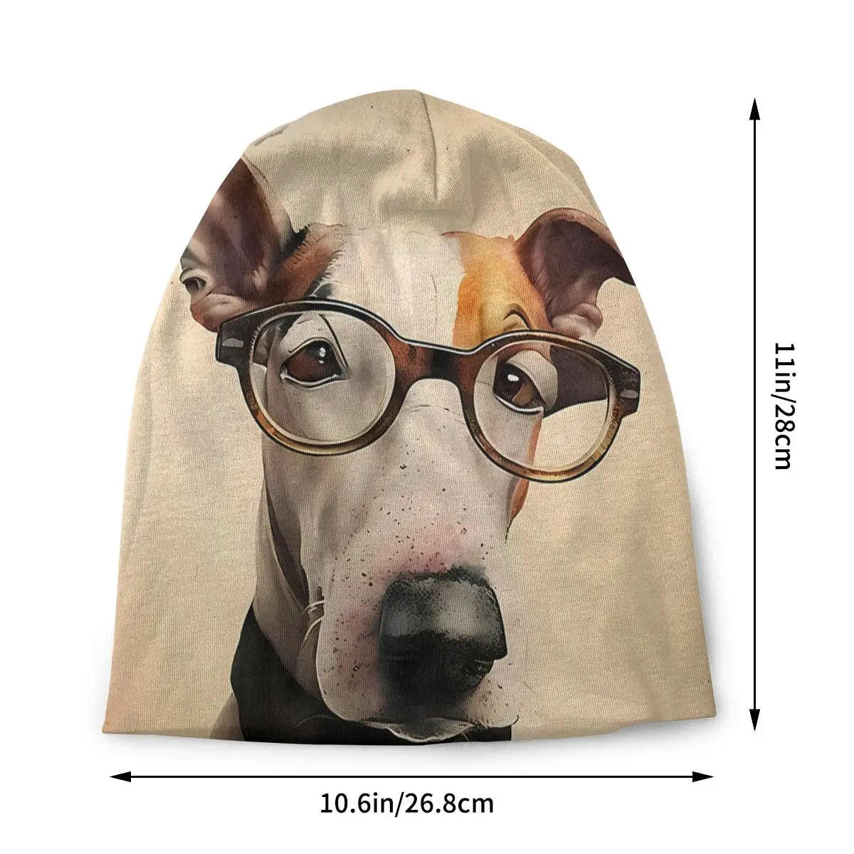 Monty The Short Sighted Thin Skullies Beanies Outdoor Caps For Men Women Bull Terrier Pet Dog Ski Caps Bonnet Hats