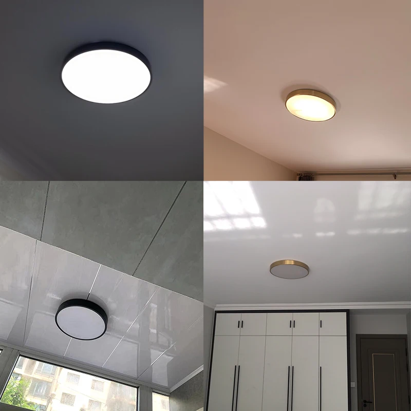 Modern Living Room Ceiling Light Bedroom Circular Chandelier Villa Kitchen Shrink LED Lamp Channel Lamp 3 Color Change Lamplight