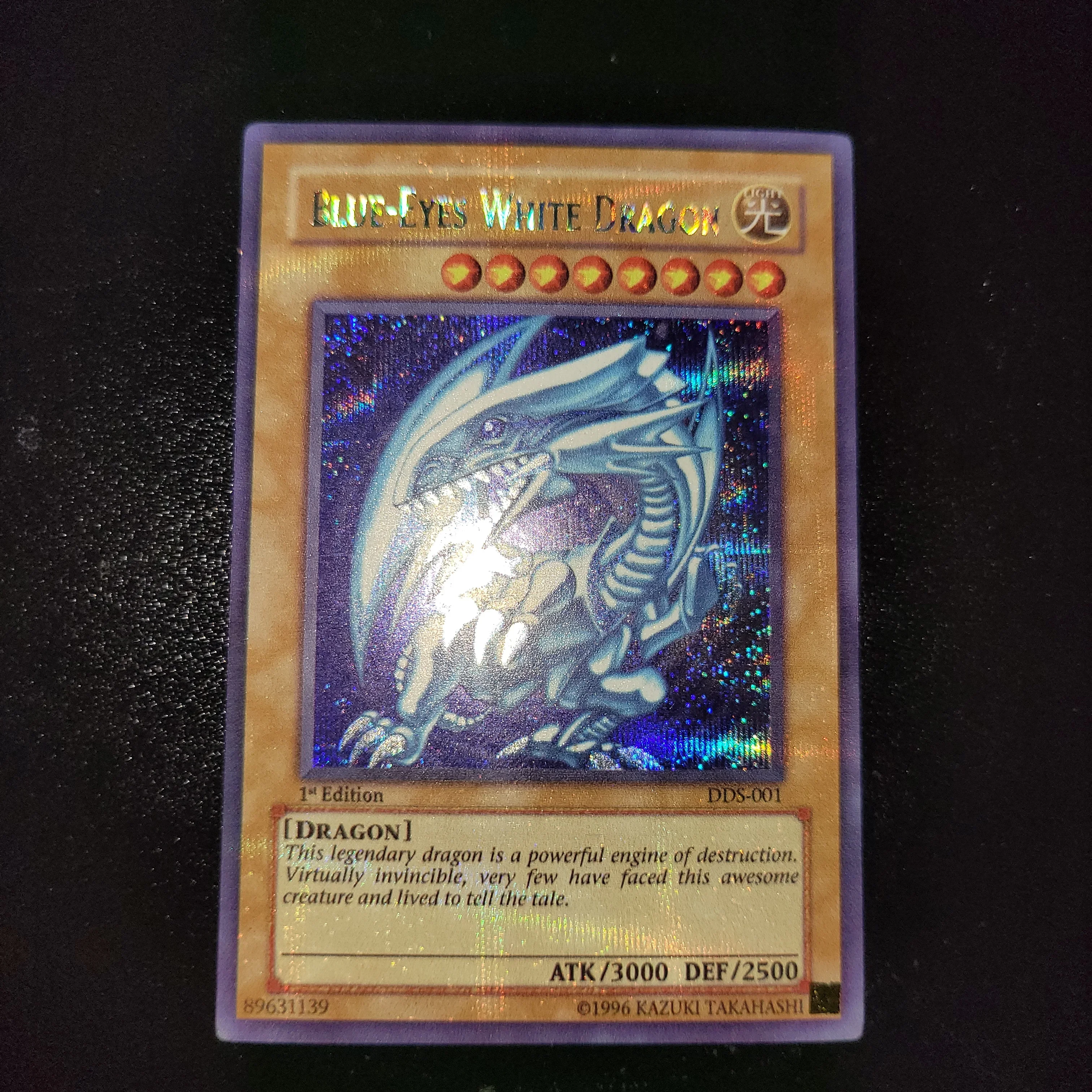 

Yu-Gi-Oh Secret Rare OCG/TCG/DDS-001/Blue-Eyes Белый Дракон Детские подарочные коллекционные карточные игрушки (не оригинал)