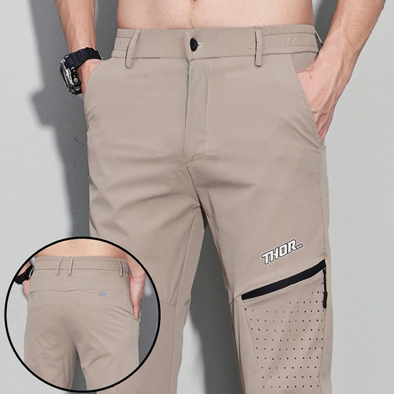 THORSOL Cycling Long Pants Men's Road Racing Mountain Bike Trousers Summer Man Bicycle Bottoms Mtb
