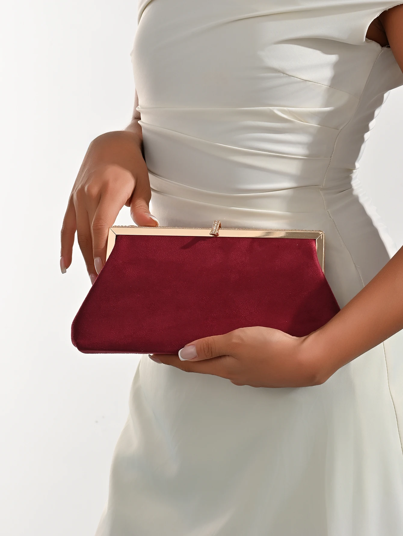 Retro-Samt-Abendtasche, funkelnde Strass-Clutch-Tasche, Fischhaken-Damentasche, Kleidertasche, passende Cheongsam-Tasche – Detail 9