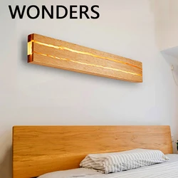 Wood Grain Wall Lamp Nordic Creative LED Wall Light New Bedroom Bedside Luminaria Indoor ะฑัะฐ to Aisle Stair Home Decor Sconce