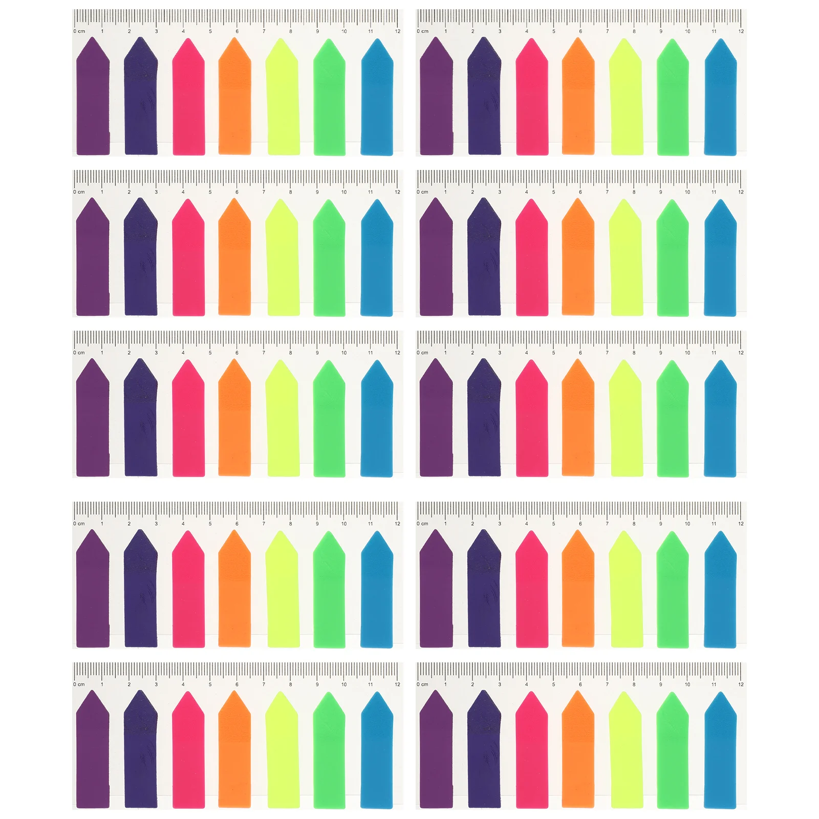 

10Pcs Writable Memo Stickers Flags Index Small Foldable Fluorescent Colored Waterproof Pet Adhesive Page Marker Note Labels