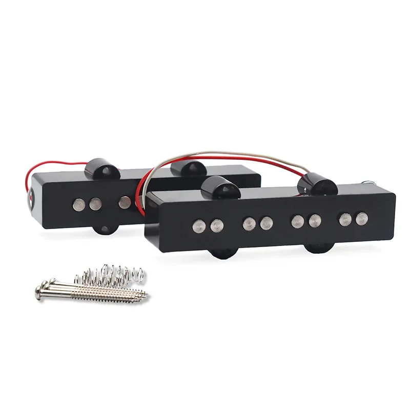 Pastilla para Bajo de 4 Cuerdas, Pastilla de Bobina Simple de Estilo Abierto Metálico para Bajo Eléctrico JB Jazz, Piezas y Accesorios para Bajo, Negro