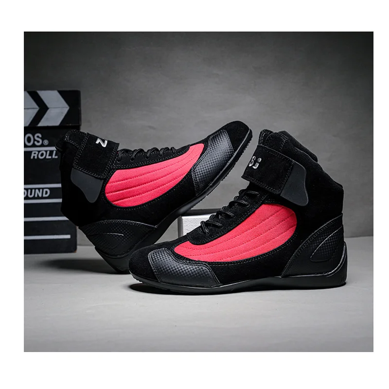 

HOT Moto Shoes Men Riding Boots Casual Flat Shoes Anti-collision Toe Heel Protection Outdoor Cycling Motobike Sports Sneakers