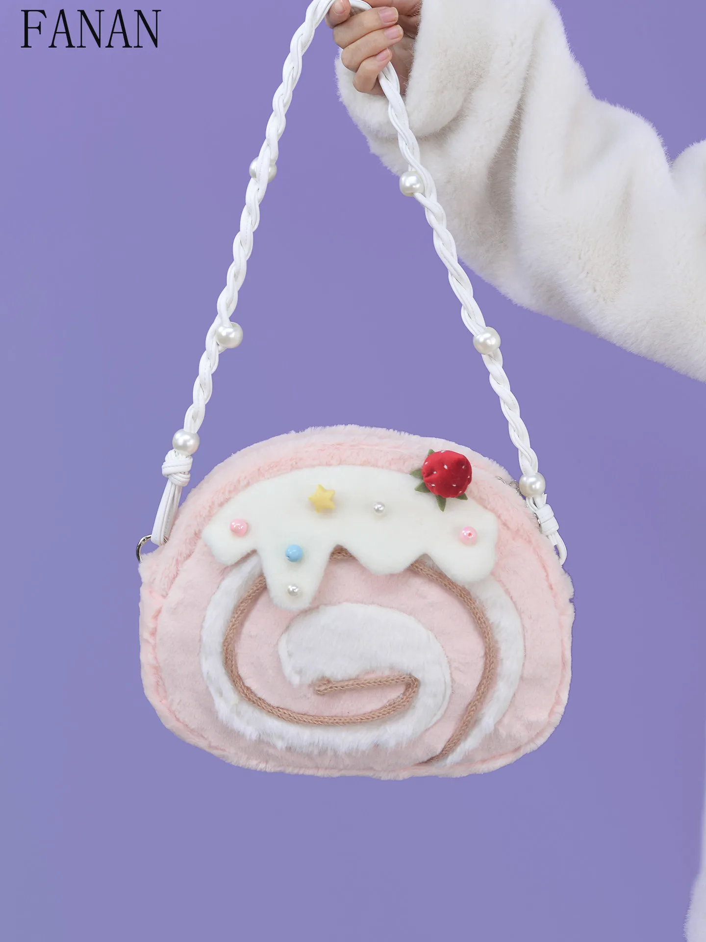 

Lolita Style Original Kawaii Winter Plush Bag Sweet Lolita Bag for Girls Cute Large Capacity Women's Crossbody Bags