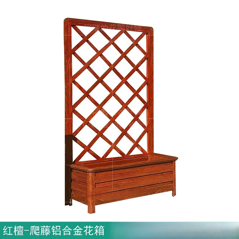 

Aluminum alloy mesh flower box, aluminum alloy rack anti-corrosion wood flower box