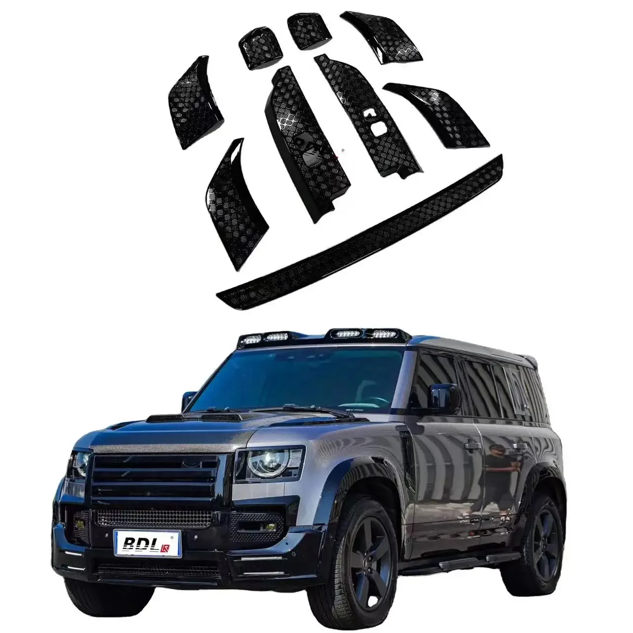 Body Protection Kit Collision avoidance kit Gloss  Black  for Land Rover new Defender 2020-2023  110/90 L663