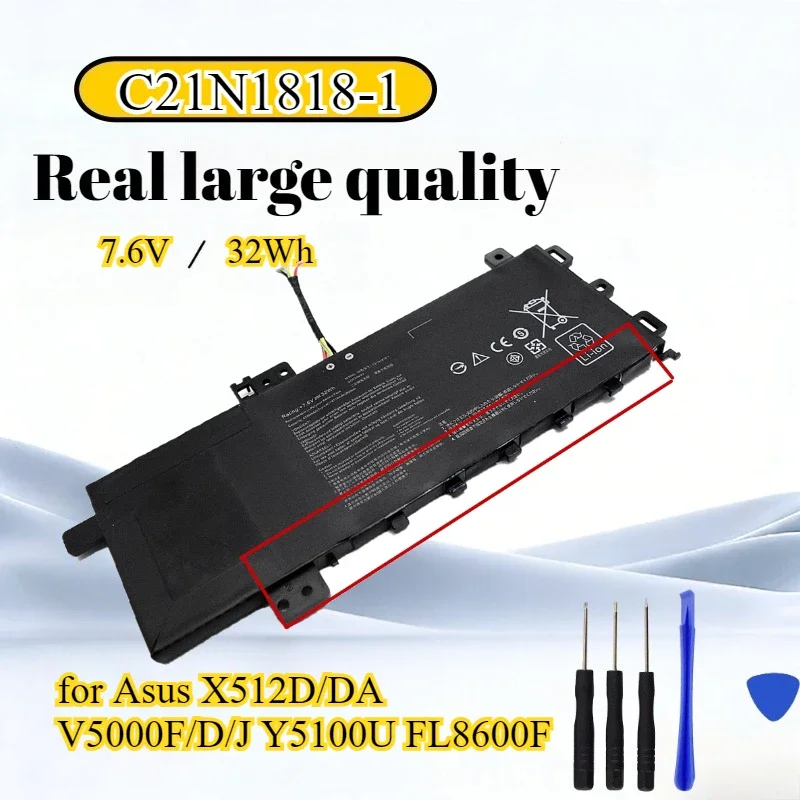 C21N1818-1 7.6V 32Wh Battery for Asus X512D/DA V5000F/D/J Y5100U FL8600F Li-polymer with Tools
