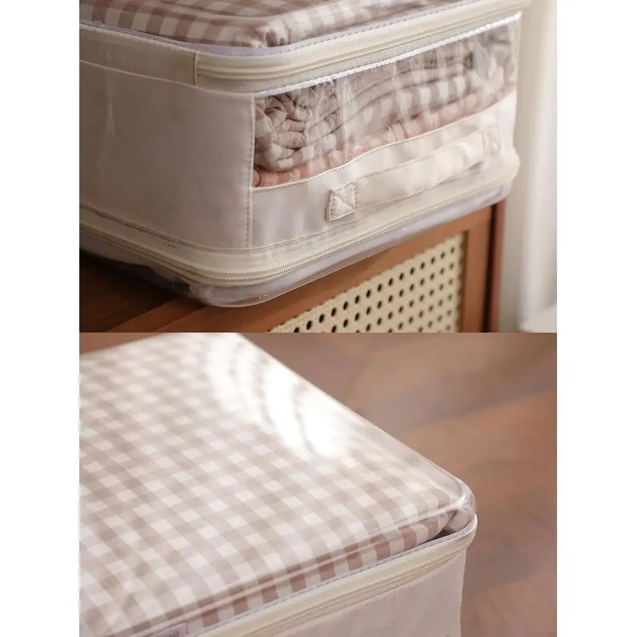 Pack Sheet Organizers And Storage, Double Side Clear Hard Shell Window. Expandable Blanket Storage Bags, Large Stackable Closet