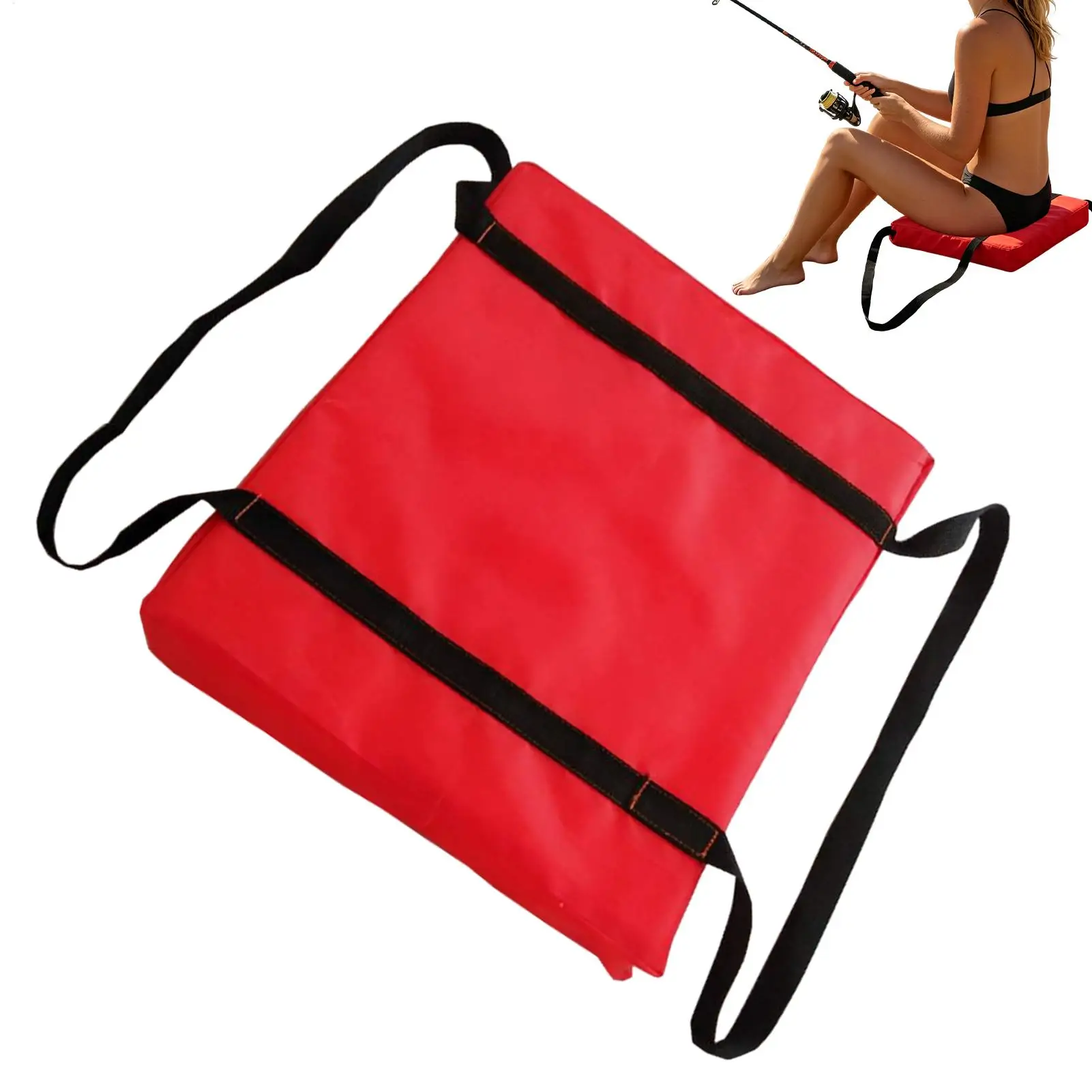 16.5x14.1x2.55In Rectangle Throwable Flotation Device Boat Seat Cushion W/Dua l Handles Type IV Life Preserver For Kayak Canoe