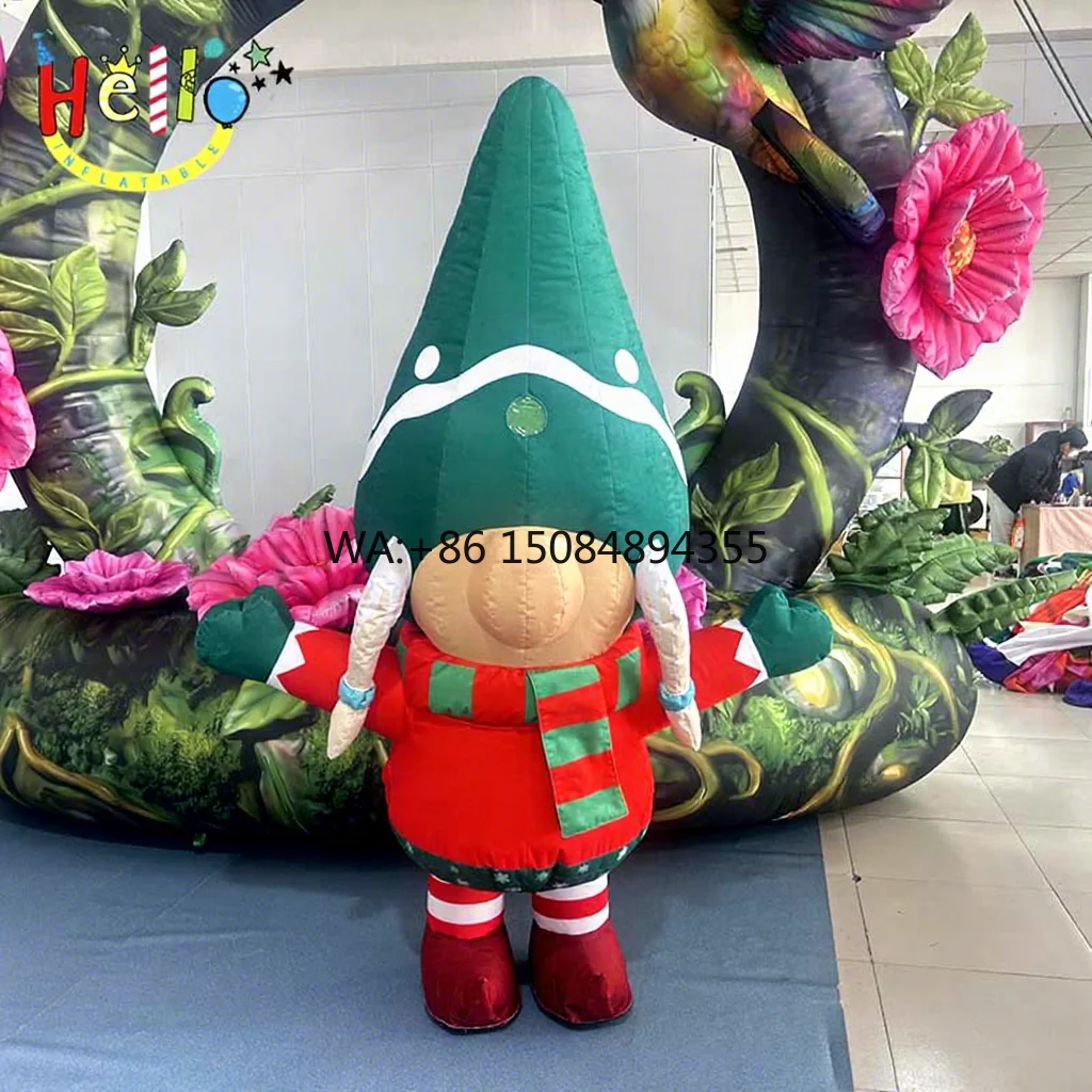 Customized Cartoon Inflatable Costumes for Christmas and Christmas Tree Atmosphere
