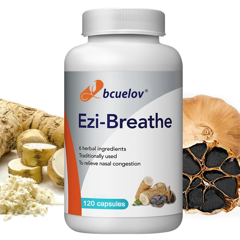 يخفف كبسولات احتقان الأنف، وتحسين صحة الجهاز التنفسي، وتساعد على تنظيف الخطوط الجوية، والمكملات الطبيعية