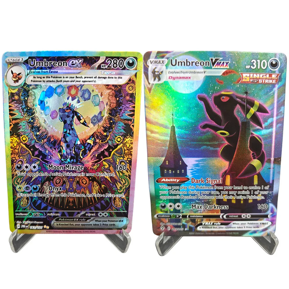 Pokemon Ptcg English Evolving Skies Sv Prismatic Evolutions Umbreon Sylveon Vmax Ex Alternate Art Secret Trading Card Game