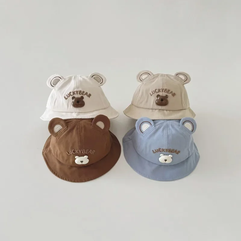 

Korean Baby Hat Spring and Autumn New Cute Boys and Girls Basin Hat Sunshade Baby Bucket Hat Kids Caps