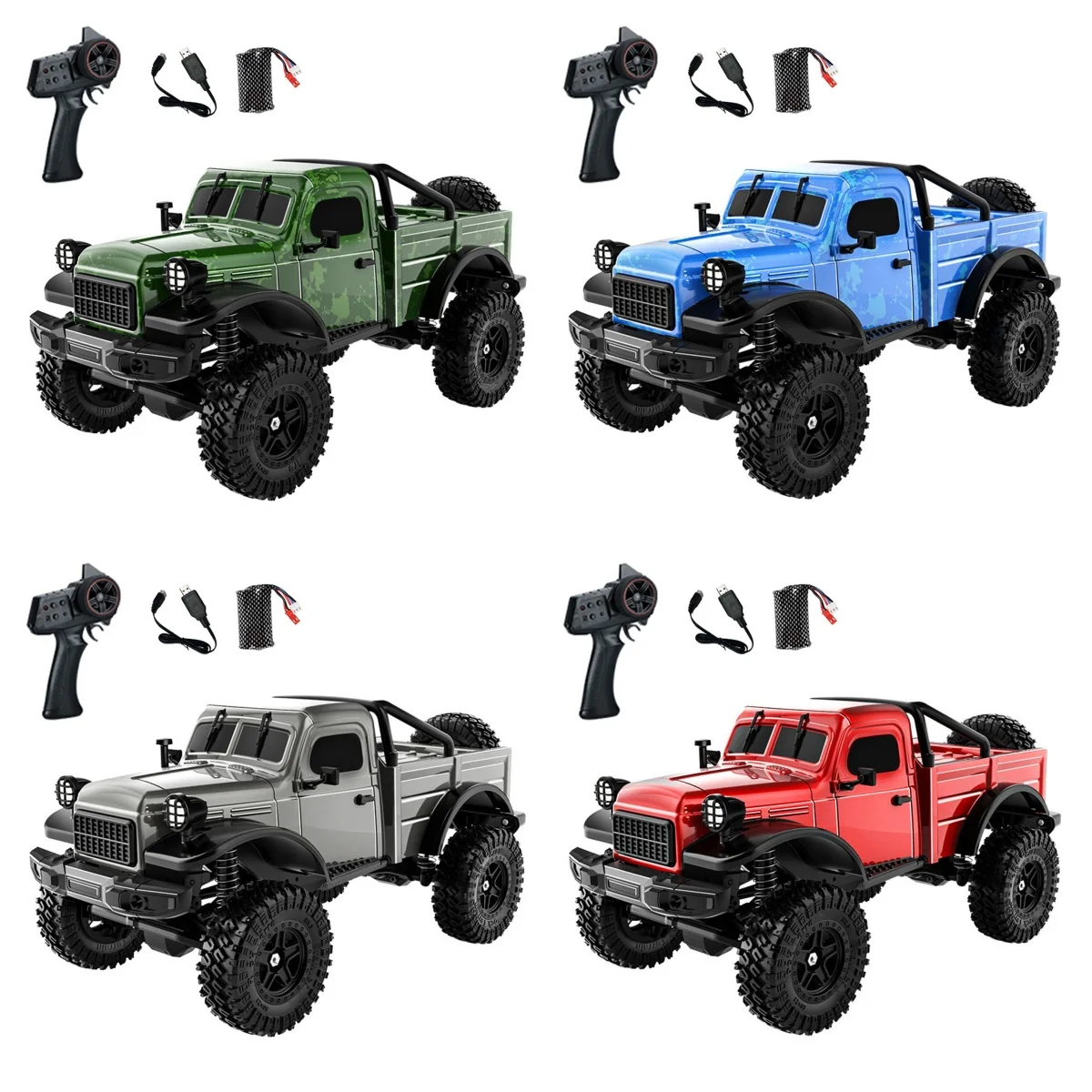 

1/18 RC Off Road Vehicle C8813 4WD 2.4GHz Remote Control Simulation Pickup Truck RTR Brushed Motor ESC Climbing Car Gift for Boy