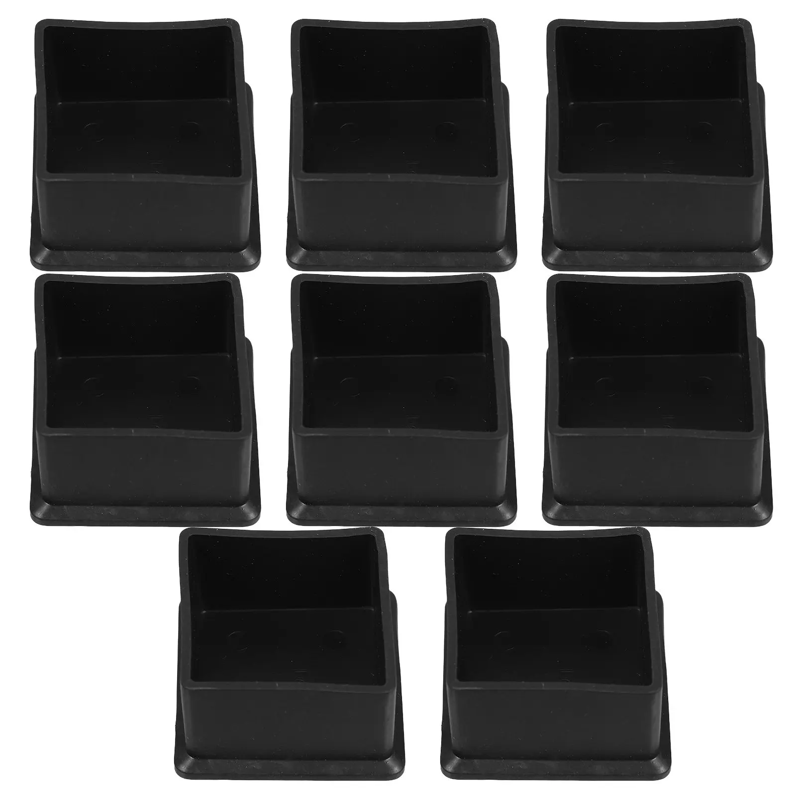 

8Pcs Rubber Chair Leg Caps Square Plastic Floor Protectors Non Slip Furniture Pads Chair Feet Covers for Hardwood Floors Noise