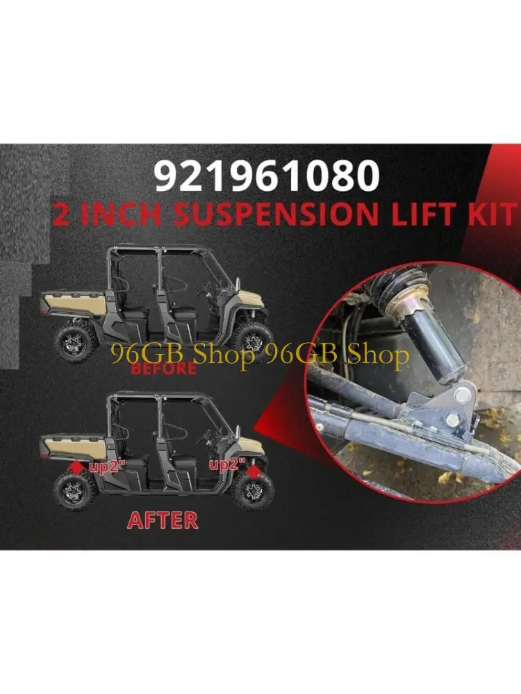 96GB Heavy Duty 2 Inch Lift Enhancing Off Roading Capability For 1000 1000XL Control and Comfort During Adventures 921961080