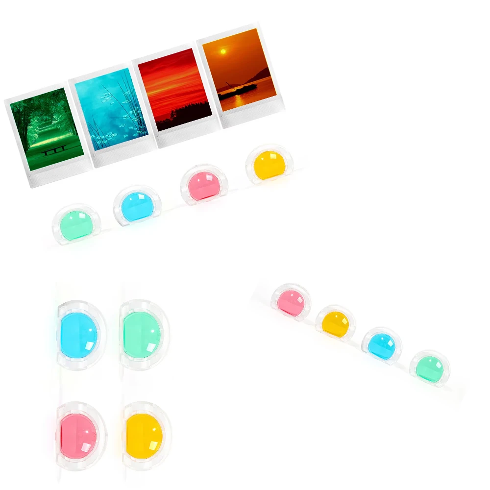 

Creative 4-Color Filter Lens Kit for Instax Mini 13 Instant Camera Front Detachable Lens