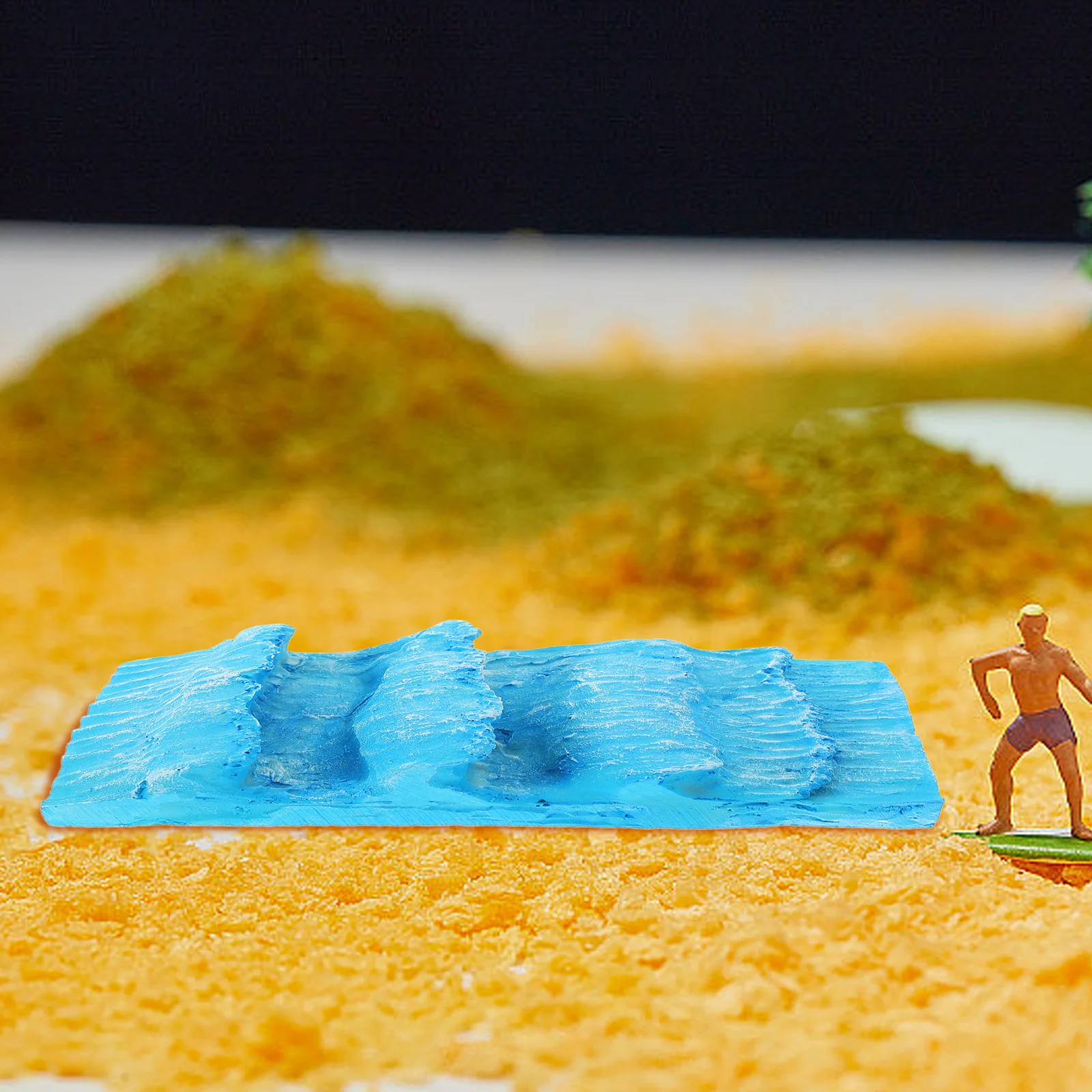 

Resin Ocean Wave Decoration Micro Landscape Prop Desktop Seaside Landscaping Ornament Unique Craftsmanship Sand Table Model