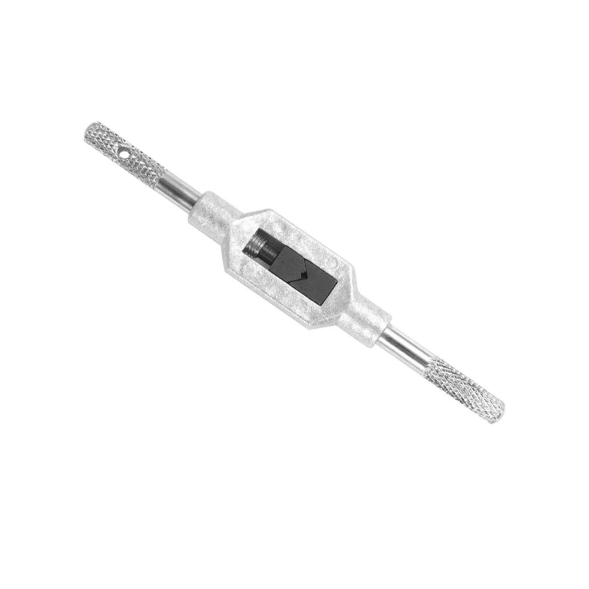 

Adjustable Tap Wrench -M8 Metric Thread Handle Silver Zinc Alloy Tapping Tool For Woodworking Diy Repair Hand Threading