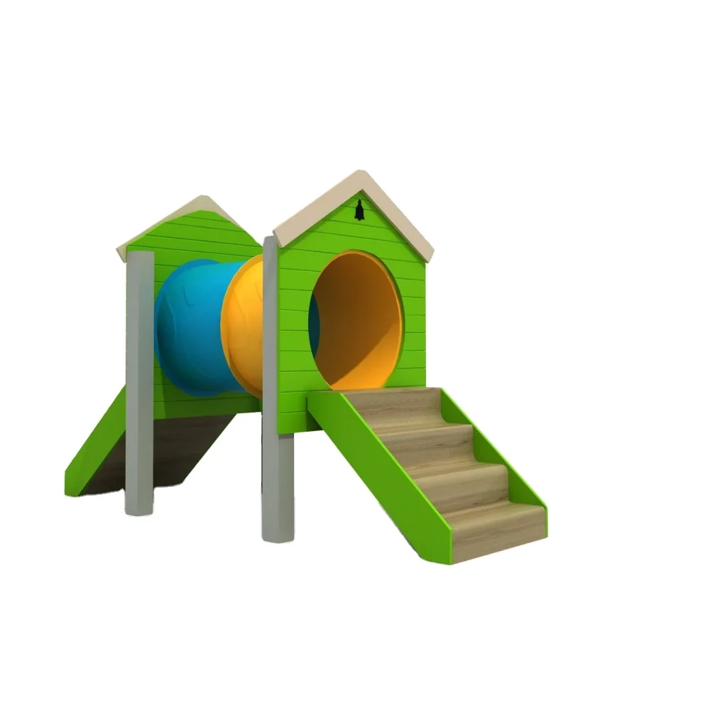 

Hot Sale Outdoor Wooden Playground Small Size PE Board Playground Combination Kids Outdoor Play Equipment for Kindergarten