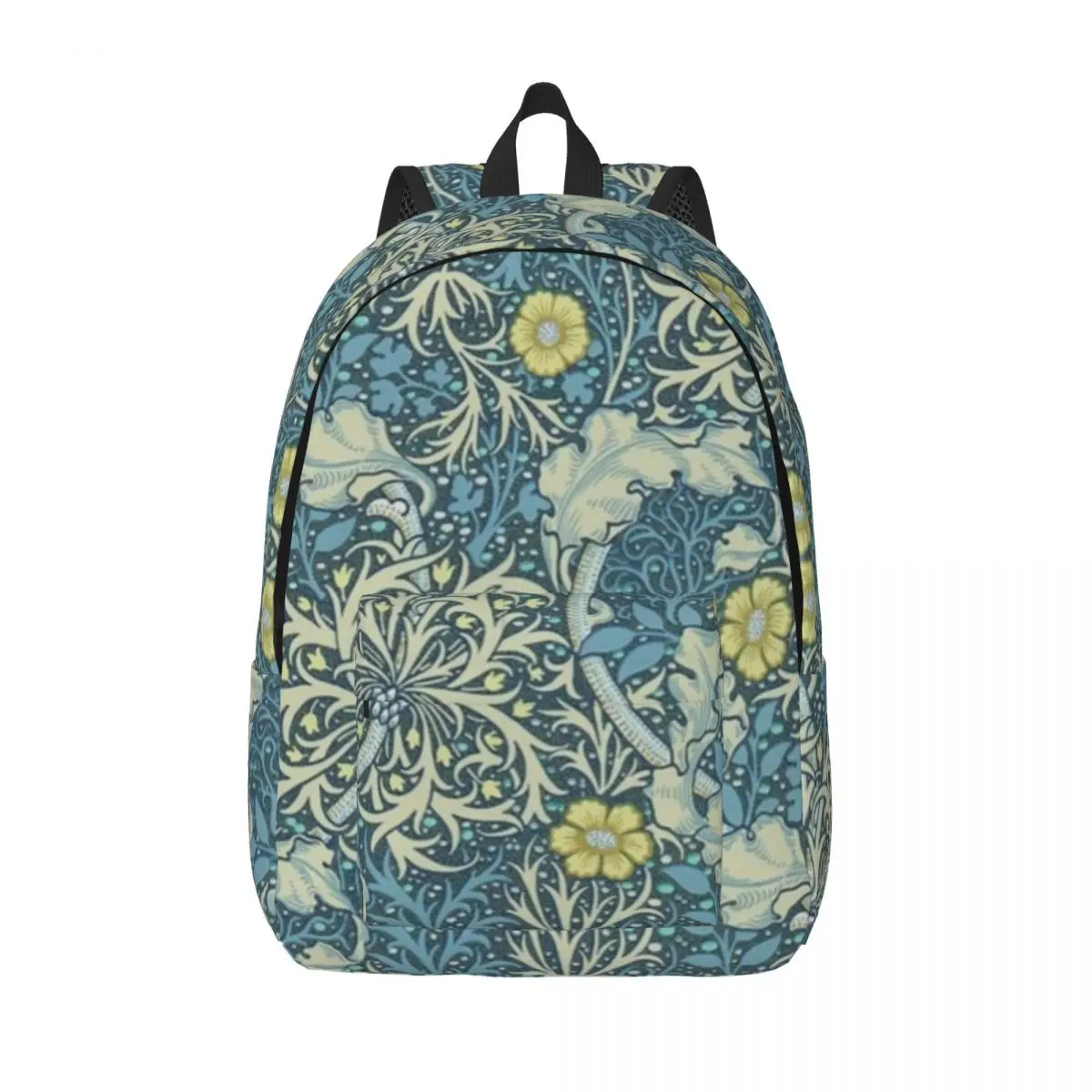 William Morris alga marina para adolescentes, mochila escolar para estudiantes, Vintage Floral, arte victoriano, Daypack, Primaria, Universidad Alta, senderismo