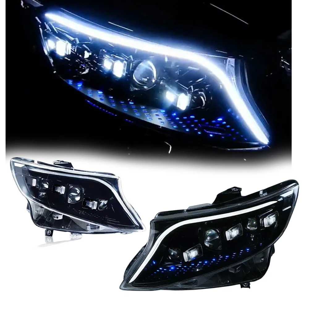 

Headlight Assembly For 2016-2025 Mercedes Benz Vito W447 Daytime running lights, turn signals, car headlights