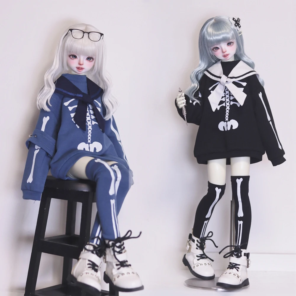 

D09-P195 children handmade toy 1/3 1/4 MDD MSD BJD Doll fashion Hoodie casual suit 3pcs/set