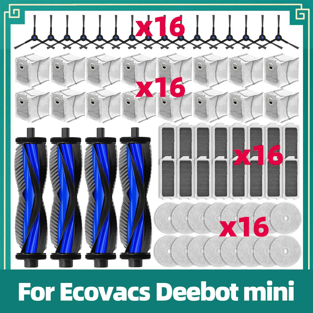 Passend für Ecovacs Deebot mini, Ersatzteile für Staubsauger: Haupt- und Seitenbürste, HEPA-Filter, Wischmopp, Staubbeutel, Abdeckung, Zubehör