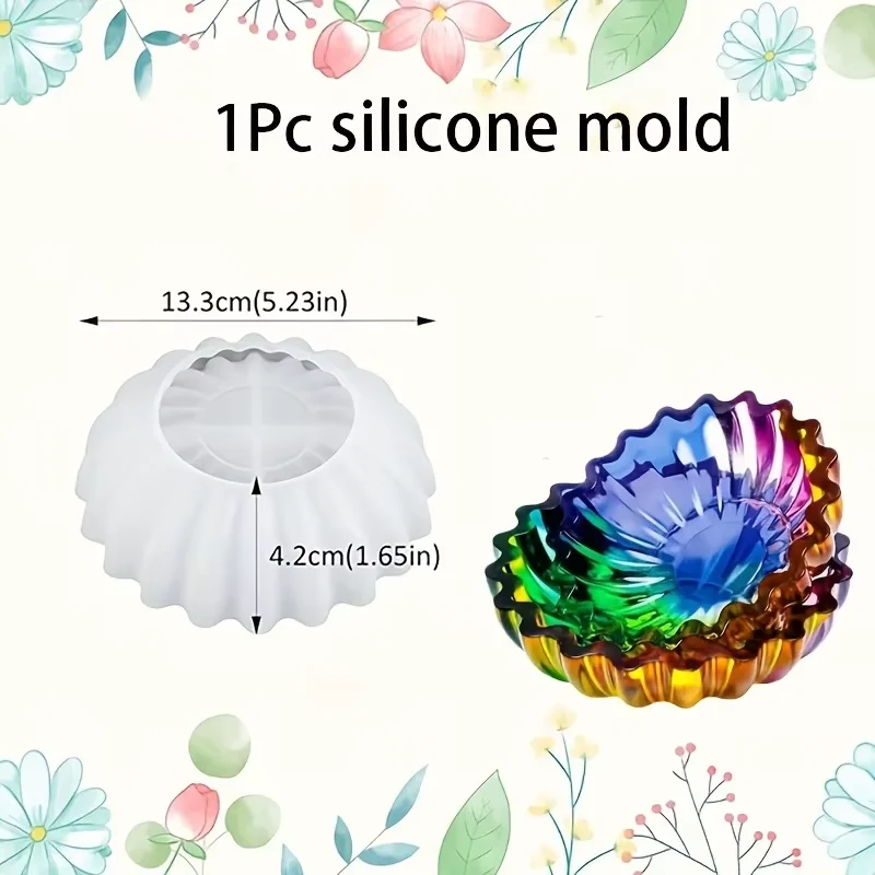 Schüssel Harz Aufbewahrungsbox Silikonform, einzigartiger Behälter für Schmuckhalter Kerzengefäß Epoxidharz Beton Zement DIY Kunst – Detail 2