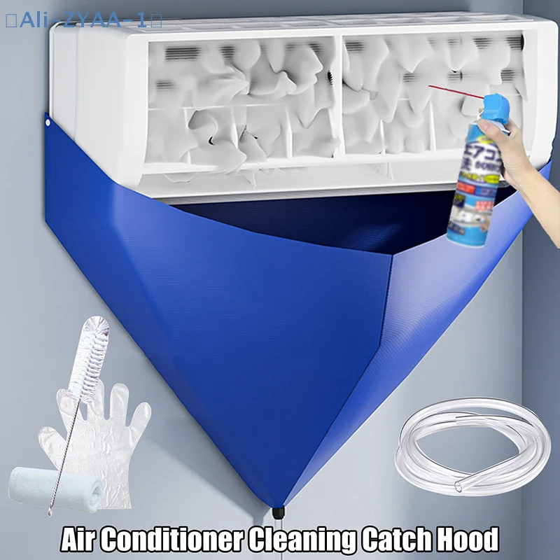 【ZYAA-1】100 cm Klimaanlagen-Reinigungsabdeckungsbeutel, PVC-verdickter Reiniger mit Wasserrohr, für Zuhause, 1–1,5 P, geteilte Klimaanlagenwerkzeuge