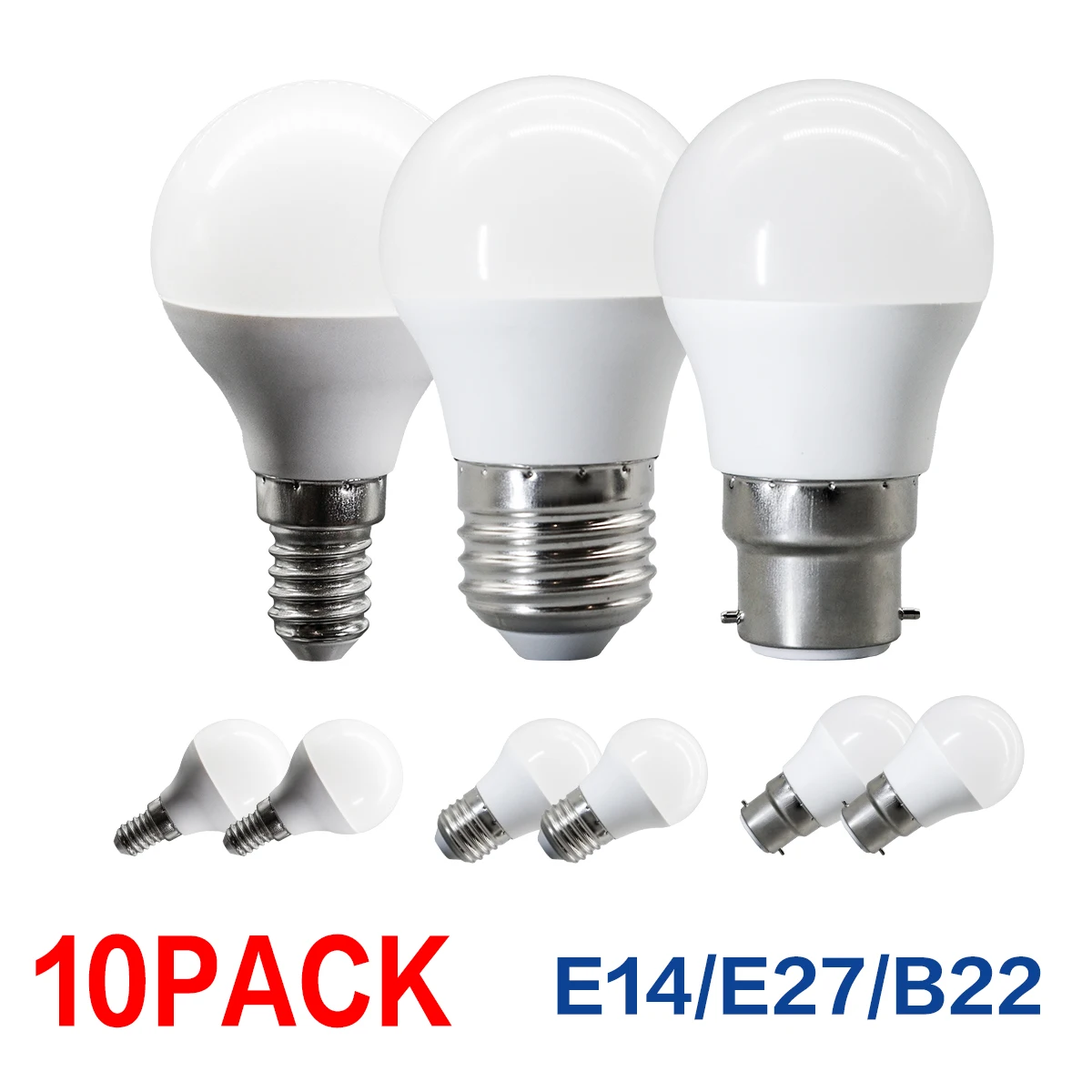 10pcs Led Mini Bulb 220V E14 E27 B22 Globe Bulb Energy Saving Lamp 3W 5W 6W 7W Led Warm Cold Light for Home Decoration