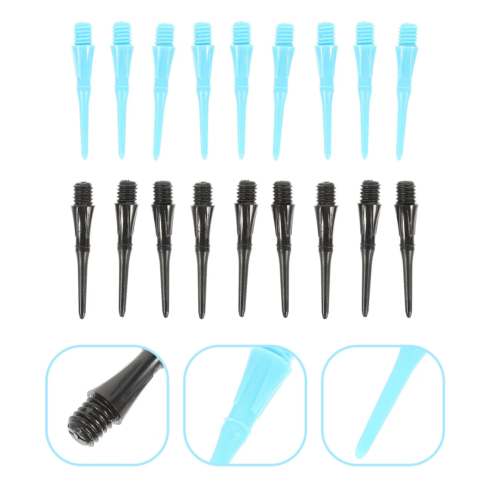 

50Pcs Nylon Points Needle Replacement Set for Soft Tip Parts Professional Accessories Tight Secure Fitting