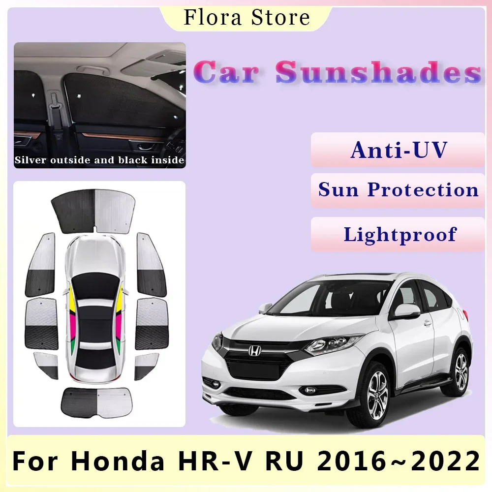 

Автомобильные солнцезащитные очки для Honda HR-V RU1 2 3 4 5 2016 ~ 2022 занавеска на заднее ветровое стекло полное покрытие боковое окно солнцезащитный козырек анти-УФ аксессуары