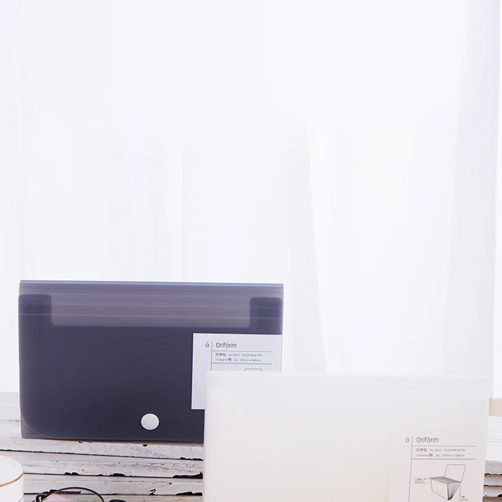 2pcs A6 File Folder 13 Grid Portable Plastic Accordion Folder For Students Teachers Office Home School Document Organizer