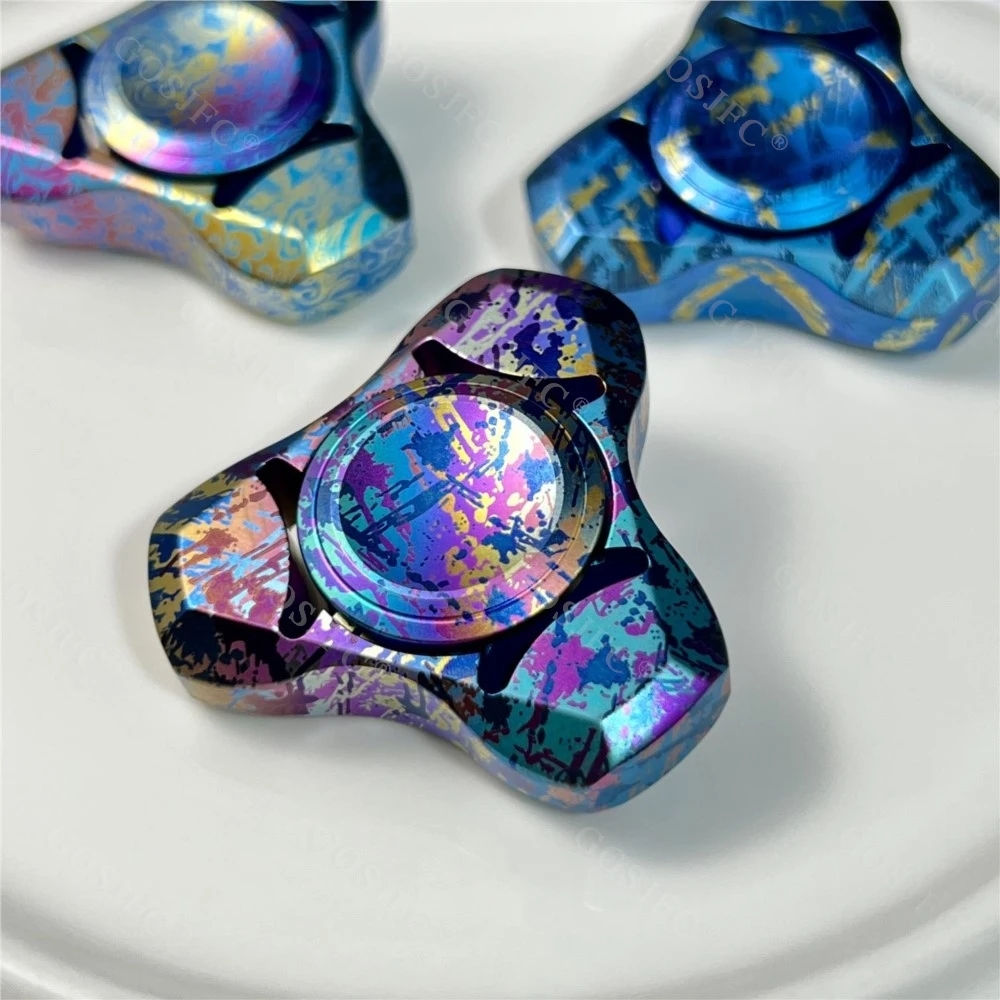 Spirit Titanium Fidget Spinner éclaboussures encre conception soulagement du Stress jouet bureau accessoires de bureau gyroscope
