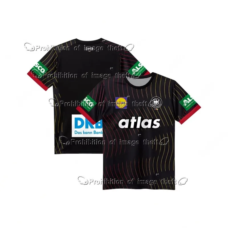 Maillot De Handball 2025-26 Auswärtstrikot, Unisex, lässiges T-Shirt, modisch, bequem, Streetwear, klassischer Druck, Sportbekleidung für Erwachsene und Kinder