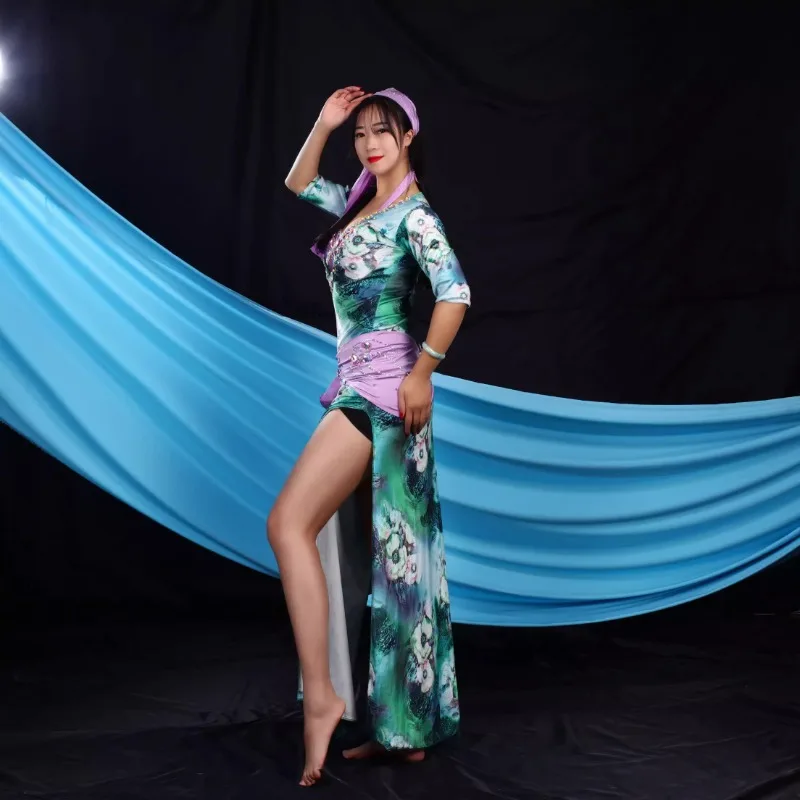Traje de dança do ventre personalizado, roupas de dança oriental, vestido de performance, egito, folk, balady, saidi, robe gasto, roupa de dança exótica