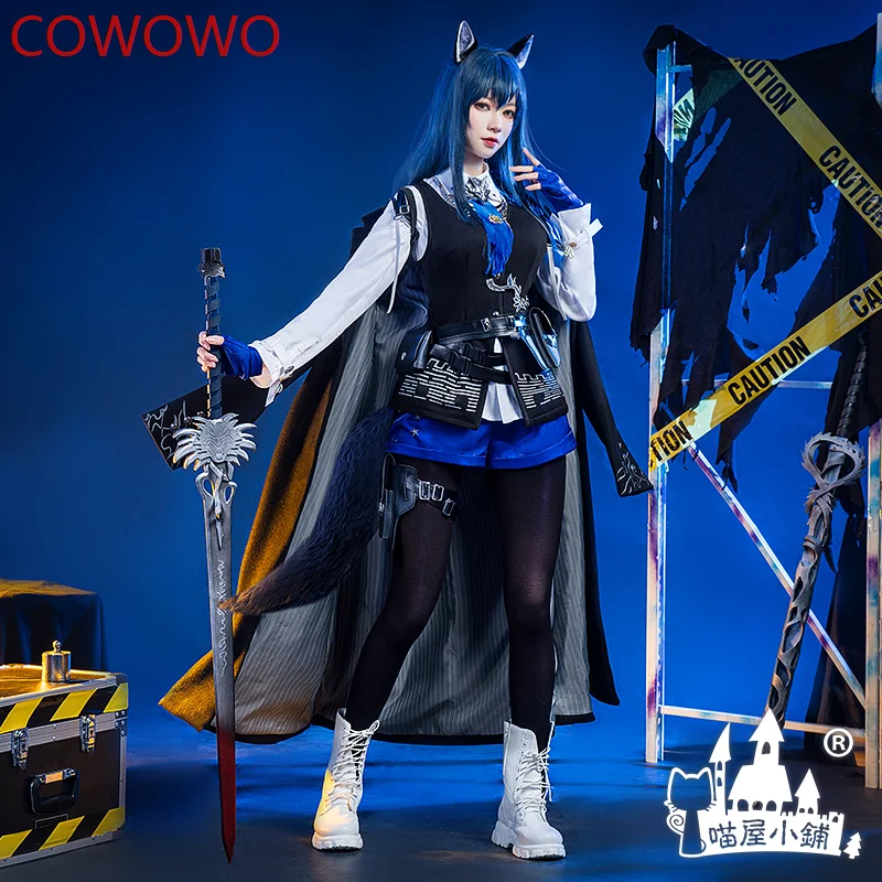 COWOWO Anime Game Arknights Texas The Omertosa Battle Suit Gorgeous Uniform Cosplay Costume Halloween Party Outfit Women