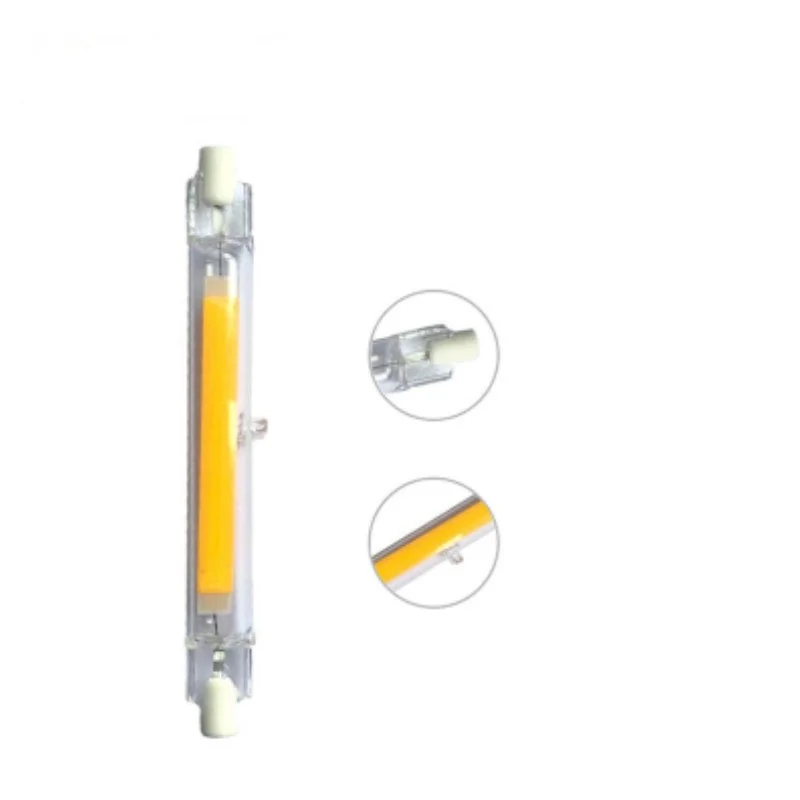 R7S LED Glass Tube COB Bulb 78MM 118MM High Power R7S Corn Lamp J78 J118 Replace Halogen Light AC 110V 220V Lampadas