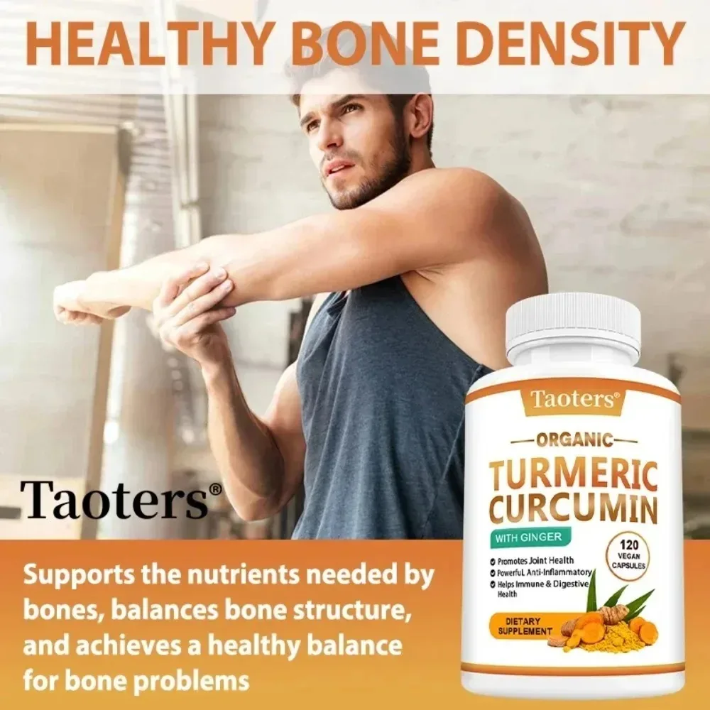 Turmeric Curcumin with Ginger- Reduces Muscle and Joint Pain,Support Brain and Heart Health, Improves Digestion