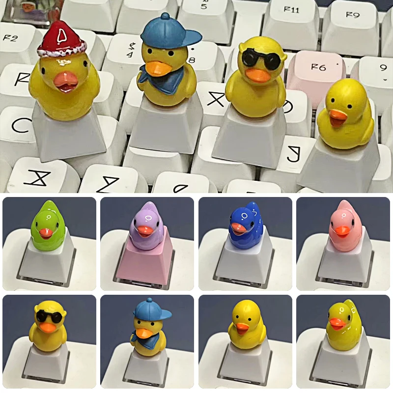 

1PC 3D Mini Cartoon Duck Keycap DIY Creative Personalized Cherry Mx Switch Cross Axis Universal Game Mechanical Keyboard Keycap