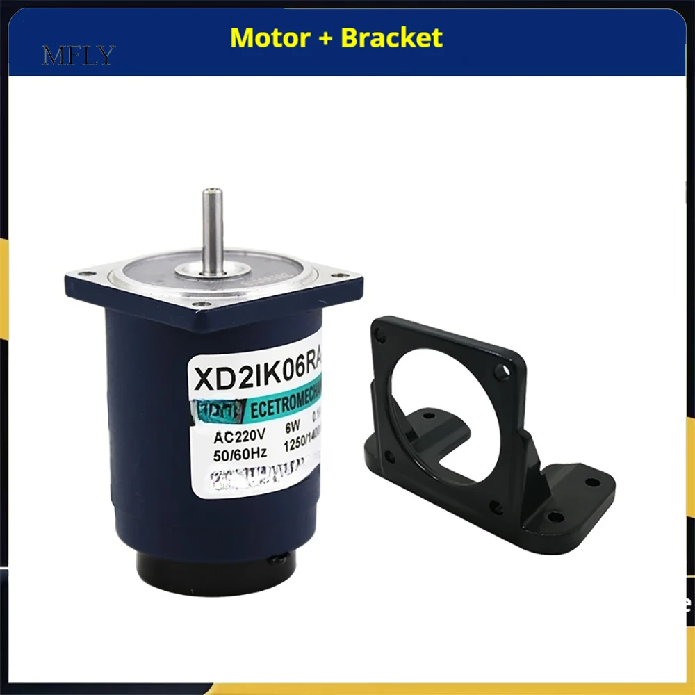 220V 6W AC High Speed Motor with Speed Regulator Single Phase 1400rpm-2800rpm Speed Adjustable CW CCW