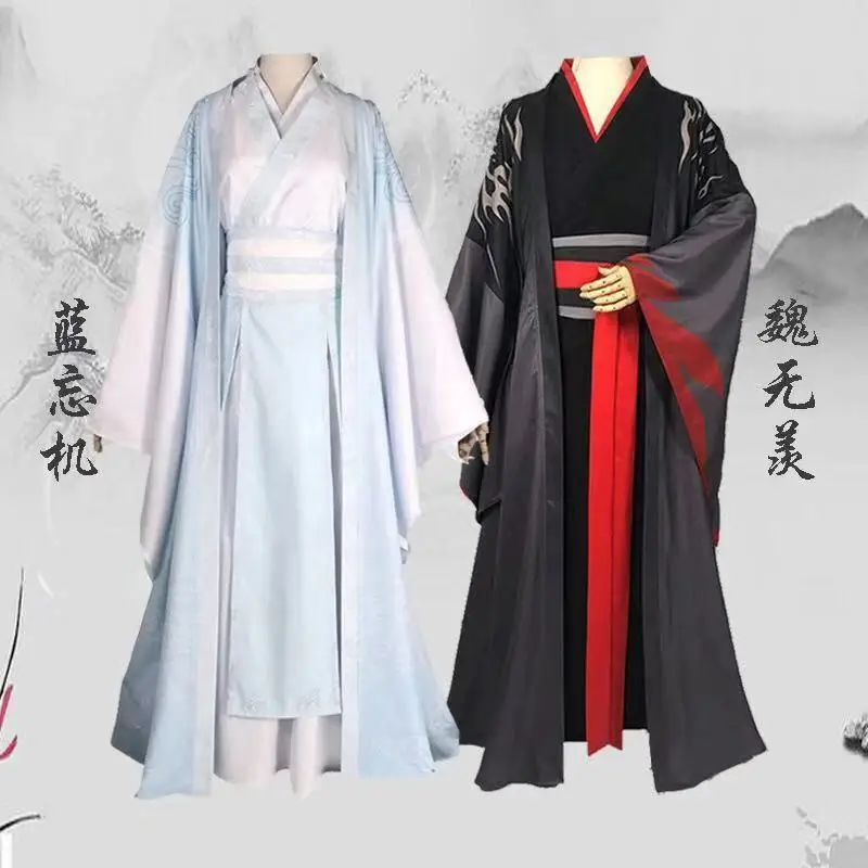 

Wei Wuxian/Lan Wangji Cosplay Costumes Ancient Mo Dao Zu Shi Grandmaster of Demonic Cultivation Halloween Costume Wigs